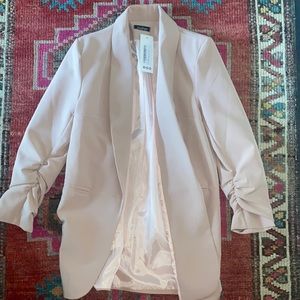 Blush Ruched Sleeve Blazer Size M